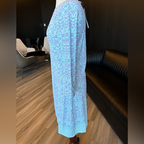 Pretty blues & white 3/4 sleeve dress / UPF 50 fabric - Picture 6 of 9